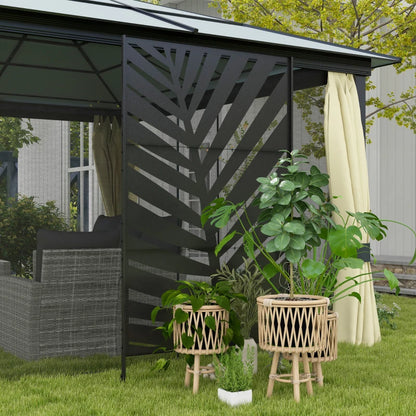 Nancy's Schio Privacyscherm - Tuinscherm - Zichtscherm - Zwart - Staal - ± 120 x 45 x 200 cm