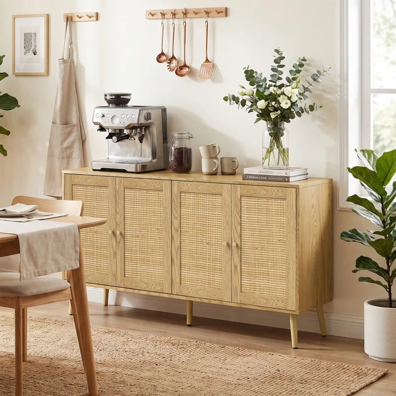 Nancy's Telve Dressoir - Opbergkast - Sideboard - Boho Stijl - Natuurlijk hout - 140 x 40 x 75 cm