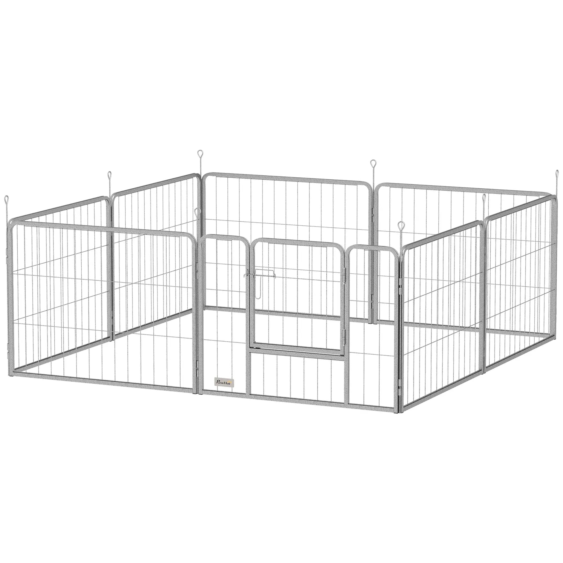 Nancy's Colbordolo Hondenbox - Puppybox - Puppyren - Hondenren - Zilver - Staal