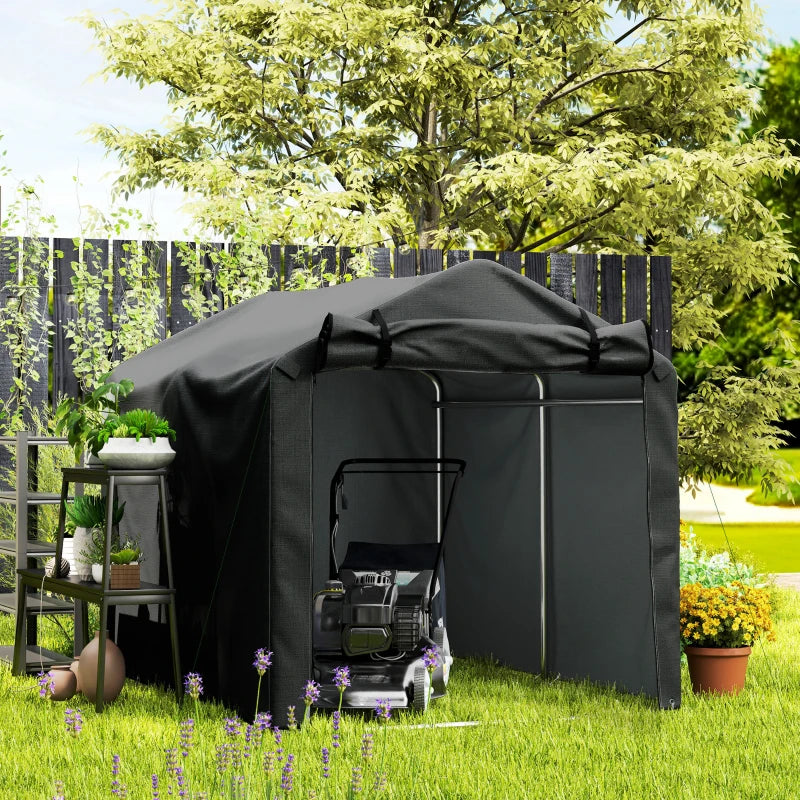 Nancy's Montagna Opbergschuur - Tuinhuisje - Schuur - Gereedschapsschuur - Zwart - Staal - ± 220 x 155 x 165 cm