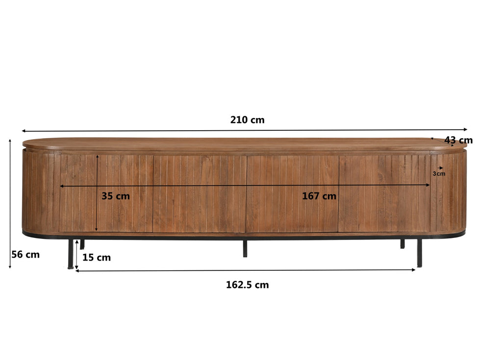 Livingfurn TV meubel Noor Natural 210cm