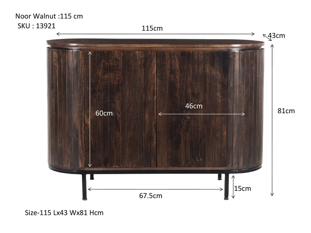 Livingfurn Noor Walnut Wandkast Dressoir 115cm