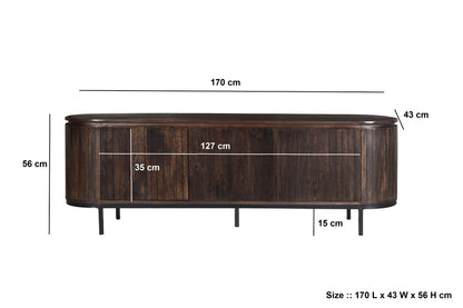 Livingfurn TV meubel Noor Walnut 170cm