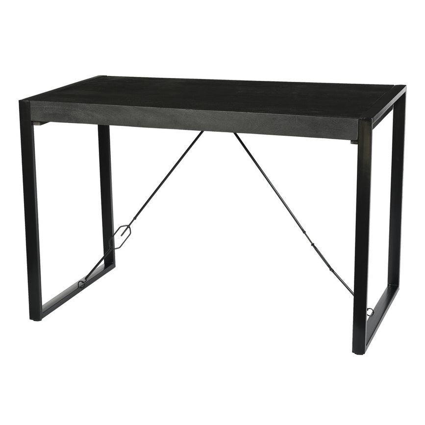 Livingfurn Norris Bartafel 140cm - Mangohout - Zwart