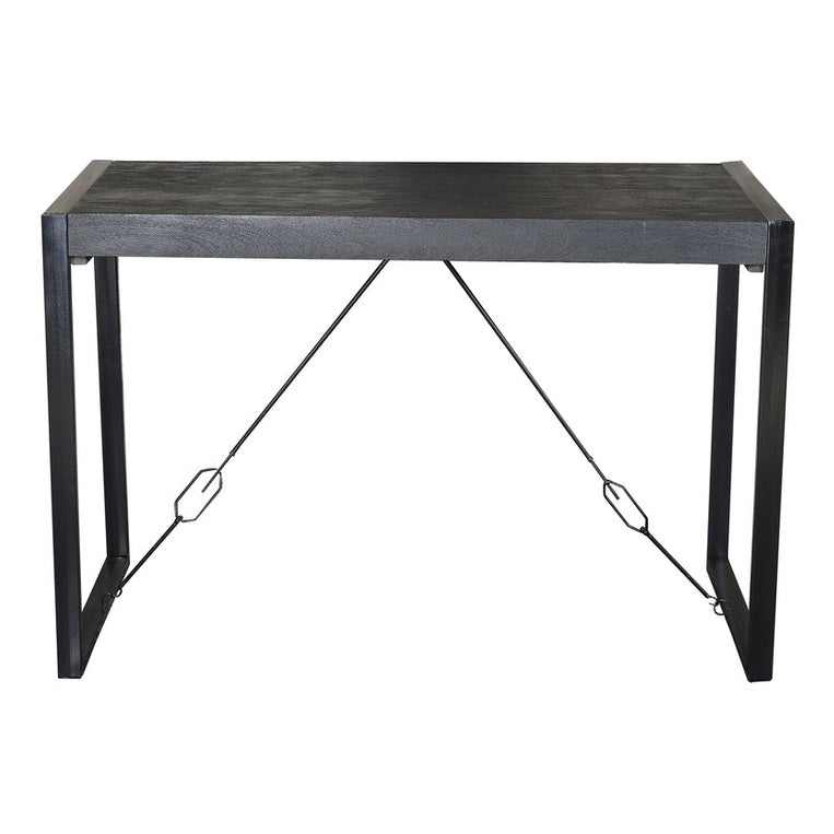 Livingfurn Norris Bartafel 140cm - Mangohout - Zwart