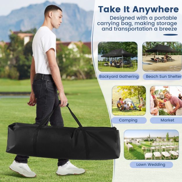 Nancy's Assentis Partytent - Paviljoen - Zwart - 300 x 600 cm