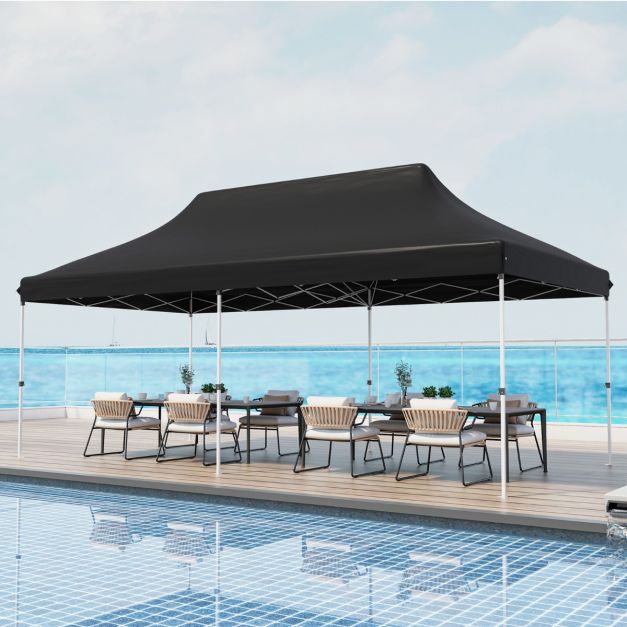 Nancy's Assentis Partytent - Paviljoen - Zwart - 300 x 600 cm