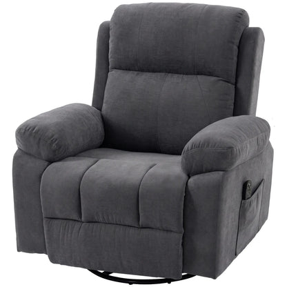 Nancy's Valmontone Massagestoel - Massagefauteuil - Relaxfauteuil - Trilmassage & Warmte - Volledig Verstelbaar - Grijs - Chenille