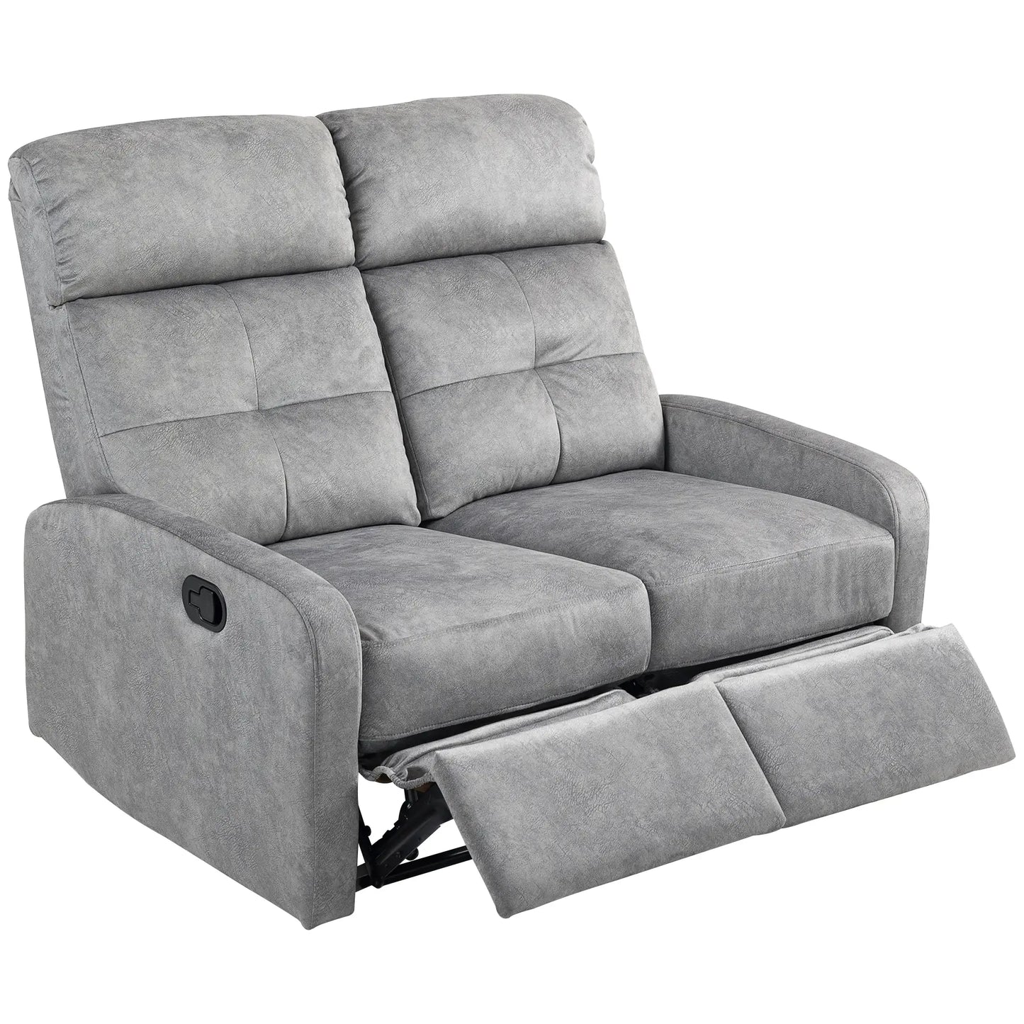 Nancy's Crevalcore Dubbele Relaxfauteuil - Loungestoel - Relaxstoel - Individueel Verstelbare Rugleuning -Grijs