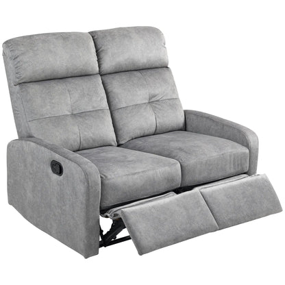 Nancy's Crevalcore Dubbele Relaxfauteuil - Loungestoel - Relaxstoel - Individueel Verstelbare Rugleuning -Grijs