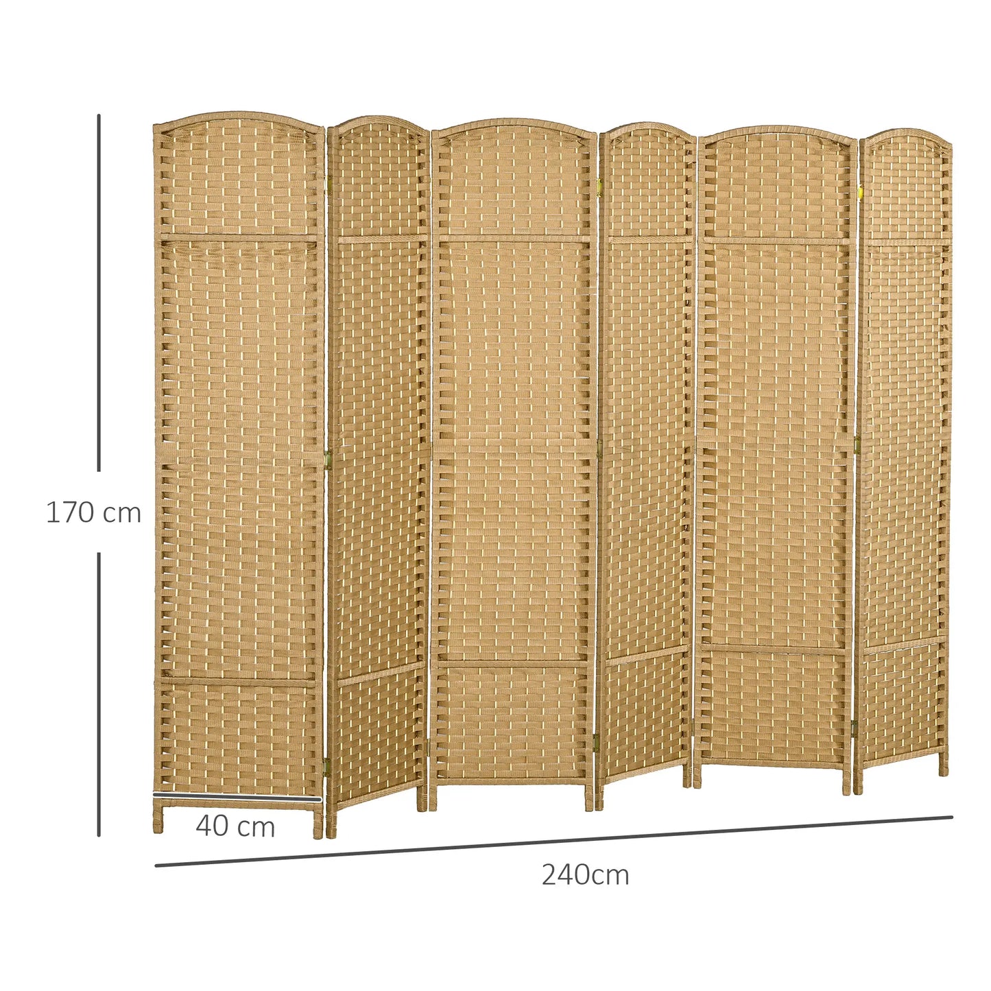 Nancy's Agrela Kamerscherm - Privacyscherm - Roomdivider - Dennenhout - 240 x 170 cm