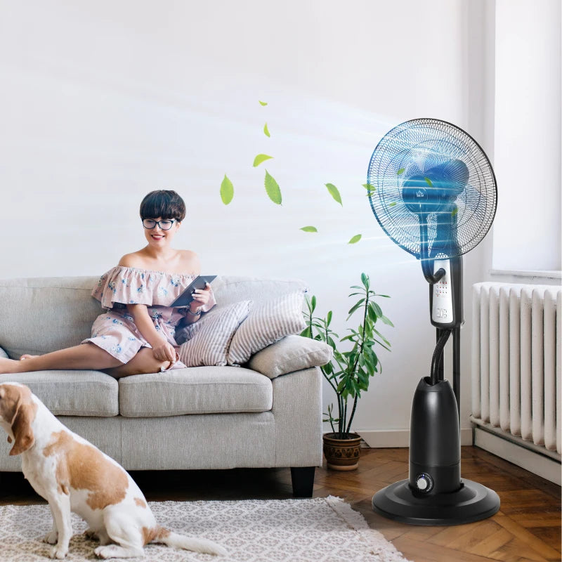 Nancy's Santiago Fan with Water Spray - Stand Fan - 3 Positions - With Timer