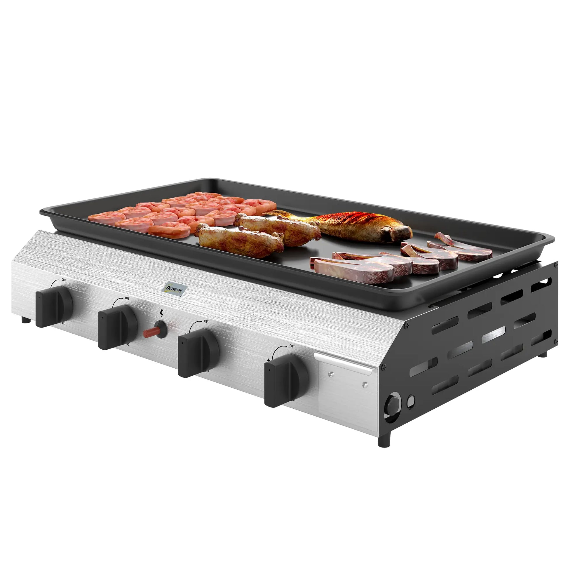 Nancy's Covigliaio Gasbarbecue - BBQ - Compact Formaat - Zilver / Zwart
