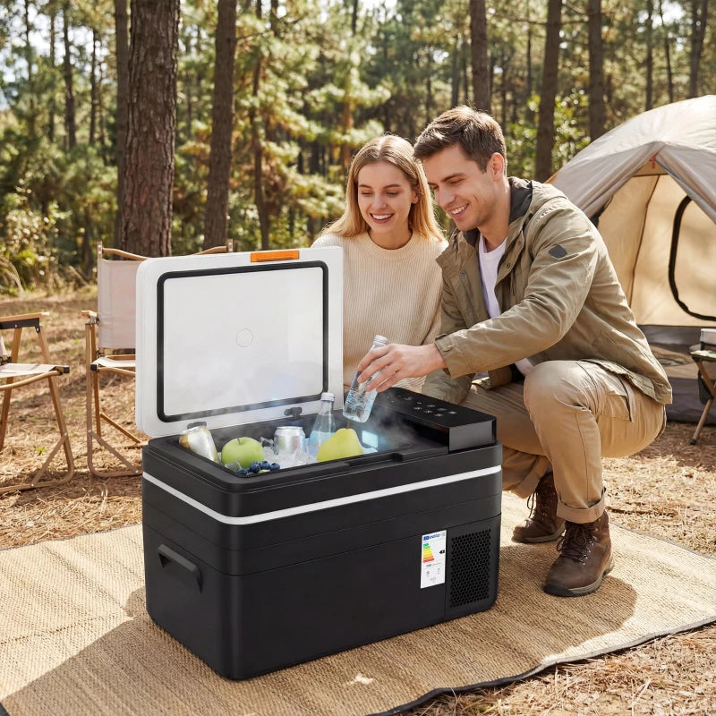 Nancy's Sortino Compressor Koeler - Koelbox - Compressorkoelbox - LED-Verlichting - Bluetooth - -20 °C tot 20 °C - Zwart - 30 Liter