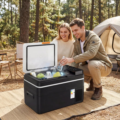 Nancy's Sortino Compressor Koeler - Koelbox - Compressorkoelbox - LED-Verlichting - Bluetooth - -20 °C tot 20 °C - Zwart - 30 Liter