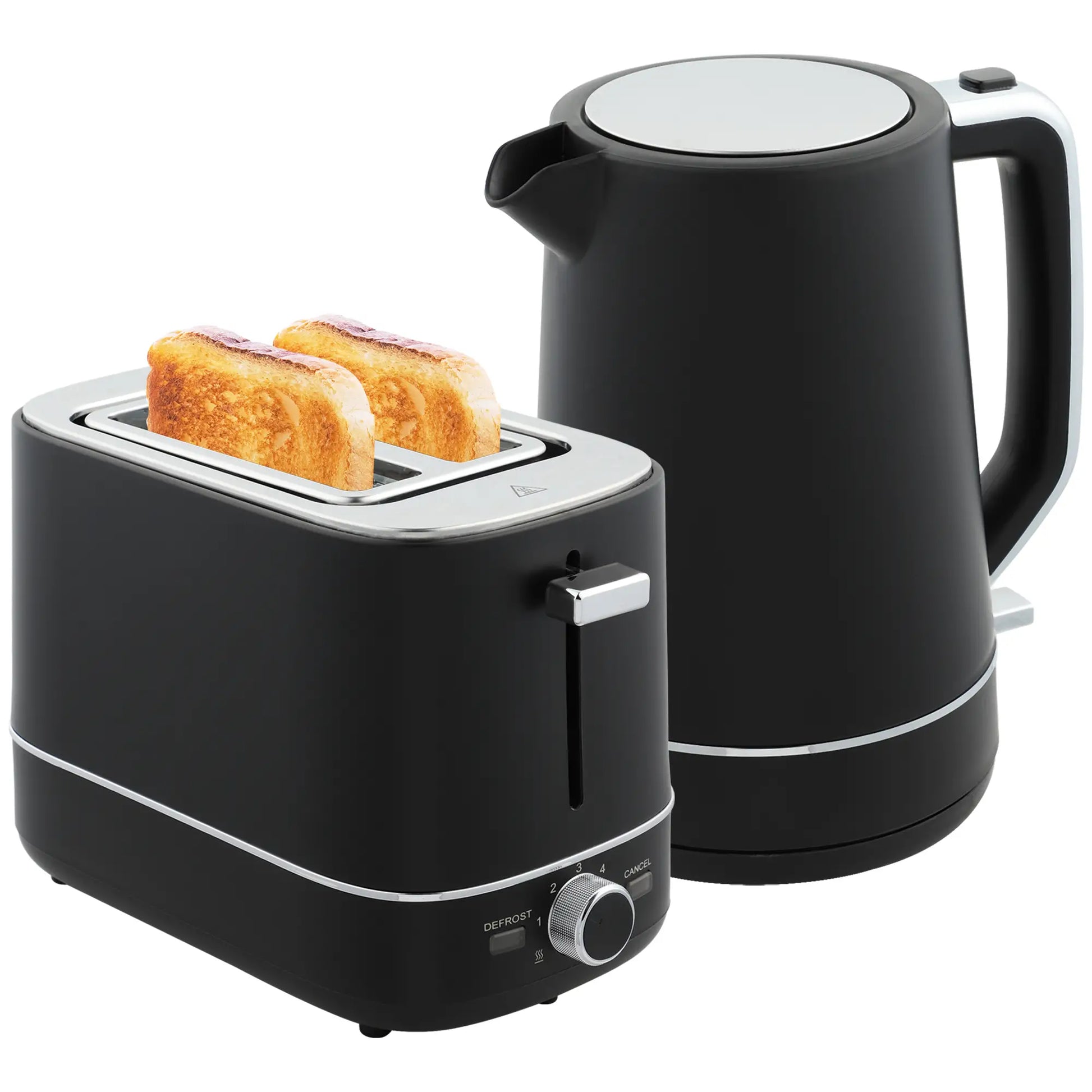 Nancy's Alvor Waterkoker en Broodrooster Set - Zwart / Chroom