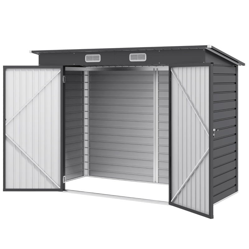 Nancy's Santander Storage shed - Tool shed - Garden shed - Gray - ± 250 x 120 x 170 cm