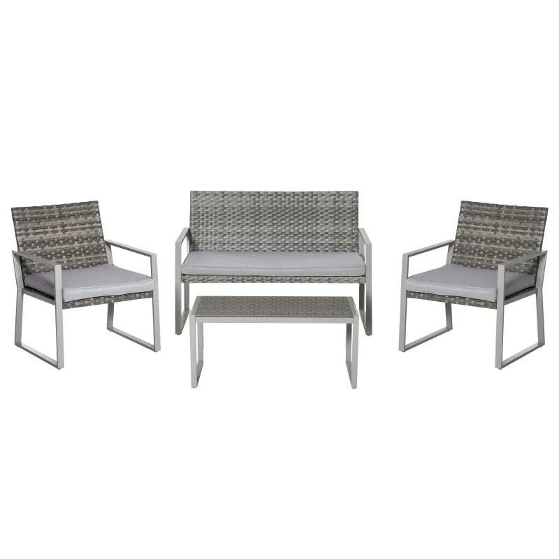 Nancy's Pilar Camp Garden Furniture Set - Gray - Steel, Rattan, Polyester - 43.3 cm x 25.59 cm x 33.46 cm