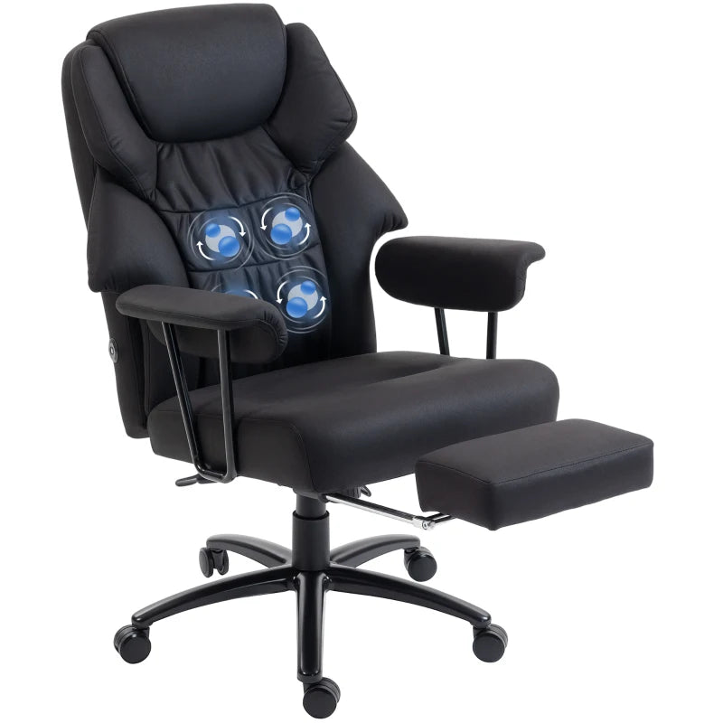 Nancy's Ronzone Massage Bureaustoel - Massagekantoorstoel - Ergonomisch - Zwart - Kunstleer
