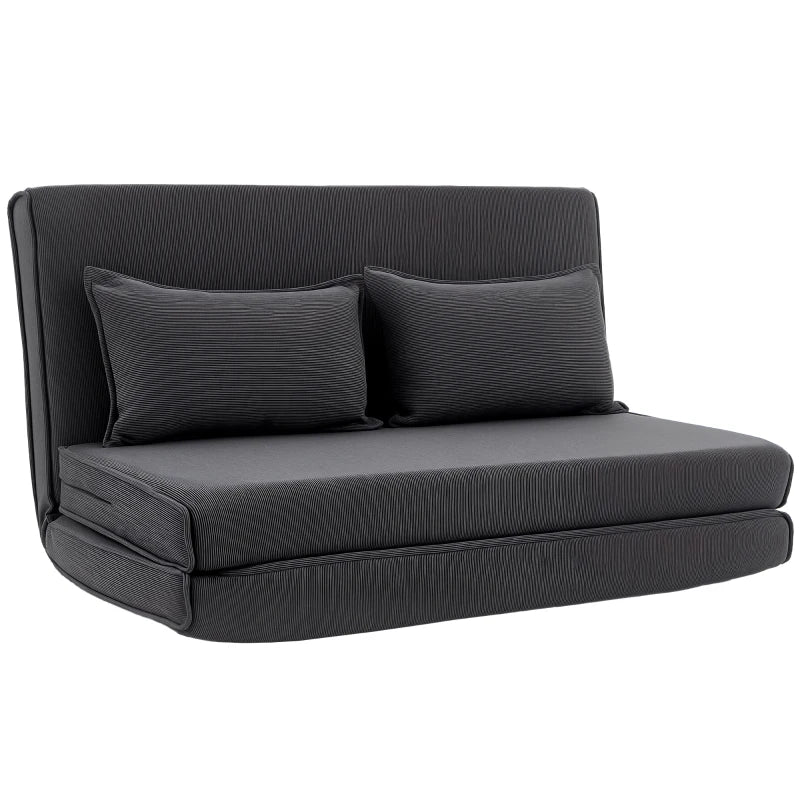 Nancy's Tavullia Slaapbank - Vloersofa - Verstelbare rugleuning - Donkergrijs - Corduroy