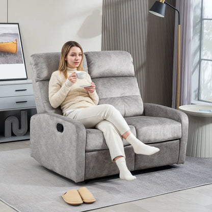 Nancy's Crevalcore Dubbele Relaxfauteuil - Loungestoel - Relaxstoel - Individueel Verstelbare Rugleuning -Grijs