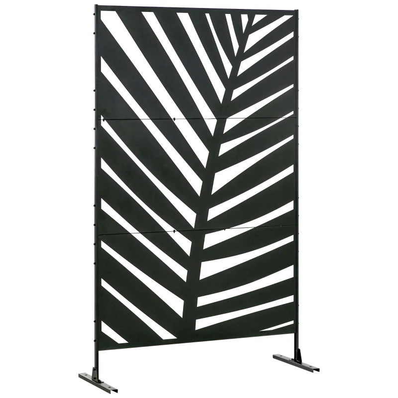 Nancy's Schio Privacyscherm - Tuinscherm - Zichtscherm - Zwart - Staal - ± 120 x 45 x 200 cm