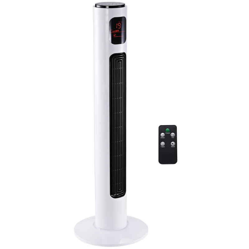 Nancy's Minde Tower Fan - Standing Fan - 3 Modes - 3 Speeds - Timer - Remote Control