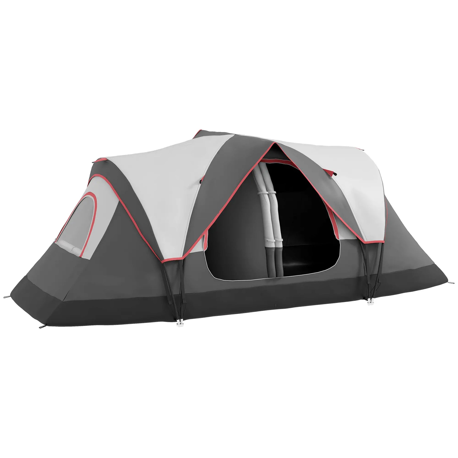 Nancy's Dumenza Kampeertent - 6-Persoons Campingtent - 2 Slaapkamers - Grijs - 450 x 215 x 180 cm