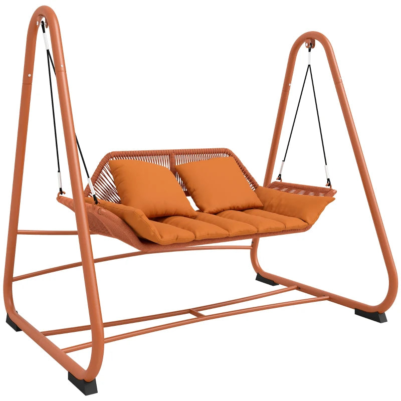 Nancy's Saturnia Schommelbank - Hollywoodschommel - Tuinschommel - Terracotta - ± 175 x 120 x 160 cm