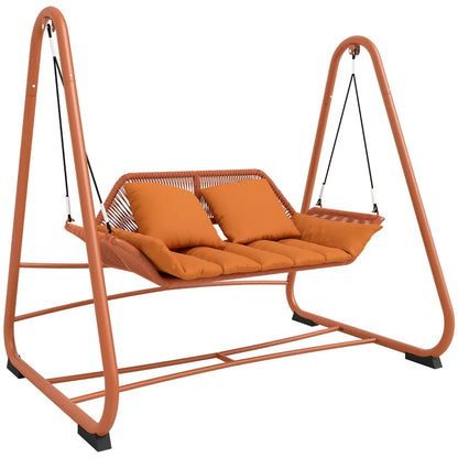 Nancy's Saturnia Schommelbank - Hollywoodschommel - Tuinschommel - Terracotta - ± 175 x 120 x 160 cm