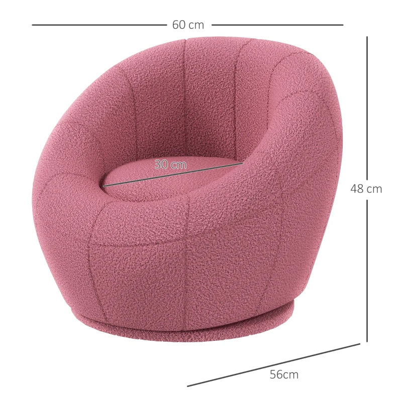 Nancy's Ted Kinderstoel - Kinderfauteuil - Draaibaar - Roze - Schapenwol