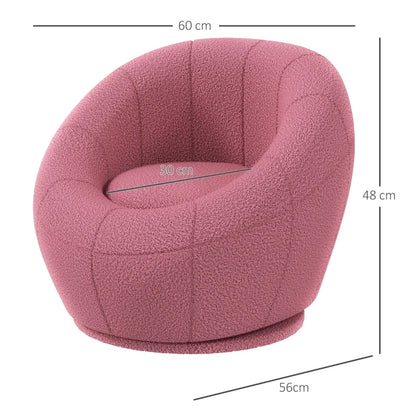 Nancy's Ted Kinderstoel - Kinderfauteuil - Draaibaar - Roze - Schapenwol