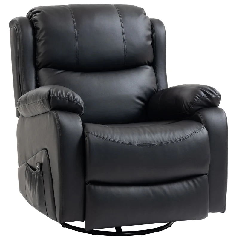 Nancy's Polverigi Massagestoel - Fauteuil met massagefunctie - Verwarmde massage & ontspanning - Zwart - Kunstleer