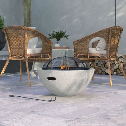 Nancy's Viabo Fire Basket - Fire Bowl - Outdoor Fireplace - Steel - Gray