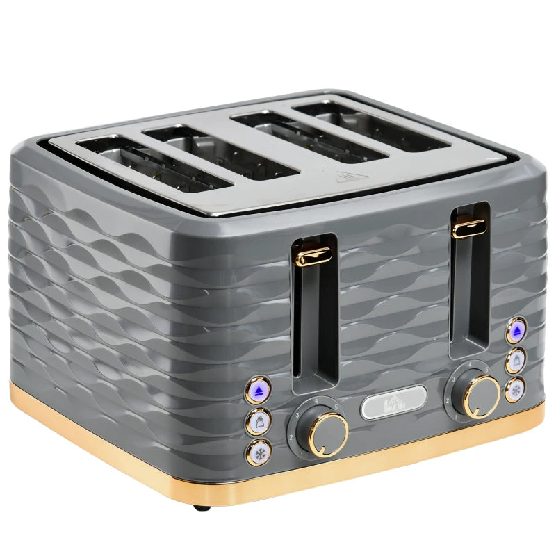 Nancy's Rosia Dubbele Broodrooster - 7 Standen - Grijs - Kunststof / Staal