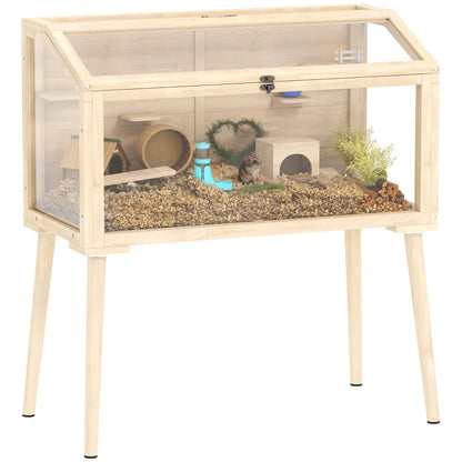 Nancy's Piuro Knaagdierkooi - Hamsterkooi - Vurenhout - ± 110 x 50 x 100 cm