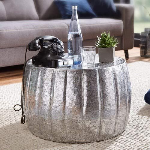 Second Chance Nancy's Aluminum Coffee Table - Living room table - 60 x 36 x 60 cm
