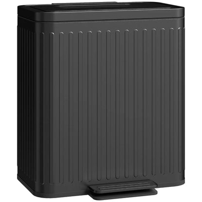 Nancy's Rosta Afvalscheidings prullenbak - Afvalbak - Pedaalemmer - Zwart - 2 x 20 L