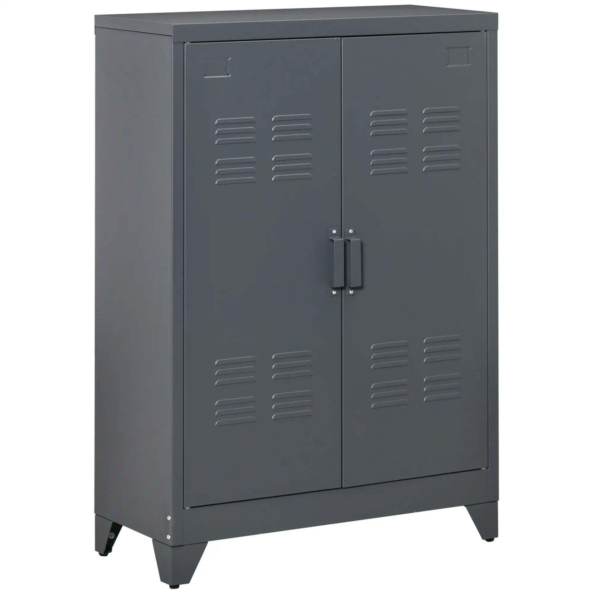 Nancy's Longare Commode - Ladekast - Opbergkast - Grijs - Staal - ± 75 x 35 x 110 cm