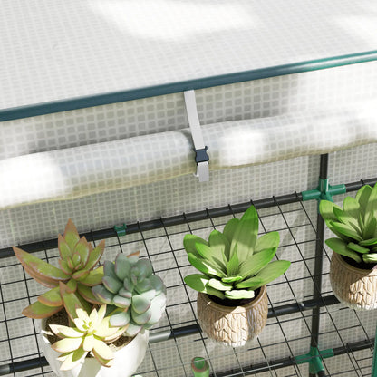 Nancy's Sarzeda Kweekkas - Tuinkas - Plantenkas - Plantenrek - Wit - ± 145 x 50 x 152/142 cm