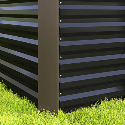 Nancy's Adorigo Plantenbak Set van 2 - Bloembak - Verhoogd Tuinbed - Donkergrijs - ± 120 x 60 x 60 cm