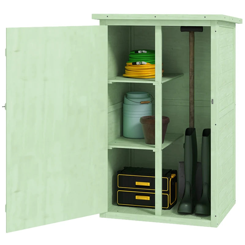 Nancy's Sacrofano Tuinkast - Tuinschuur - Buitenkast - Opbergkast voor buiten - Groen - Dennenhout - ± 75 x 55 x 115 cm