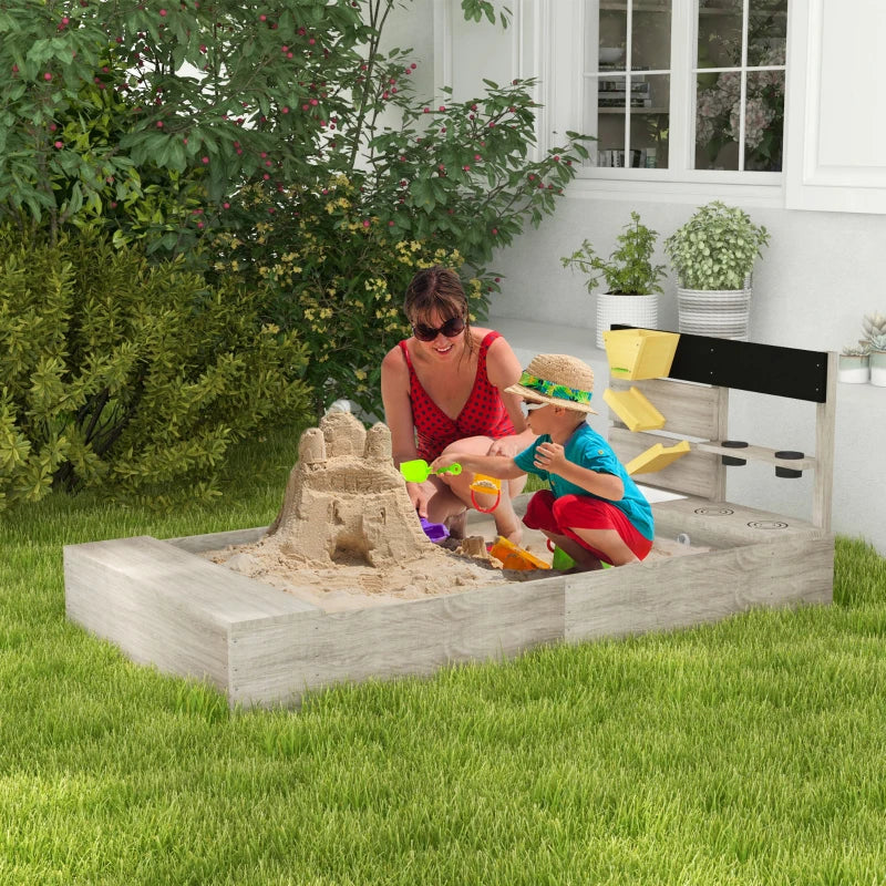 Nancy's Triana Sandbox For Children - With Kitchen Element - Pine Wood - ± 155 x 80 x 60 cm