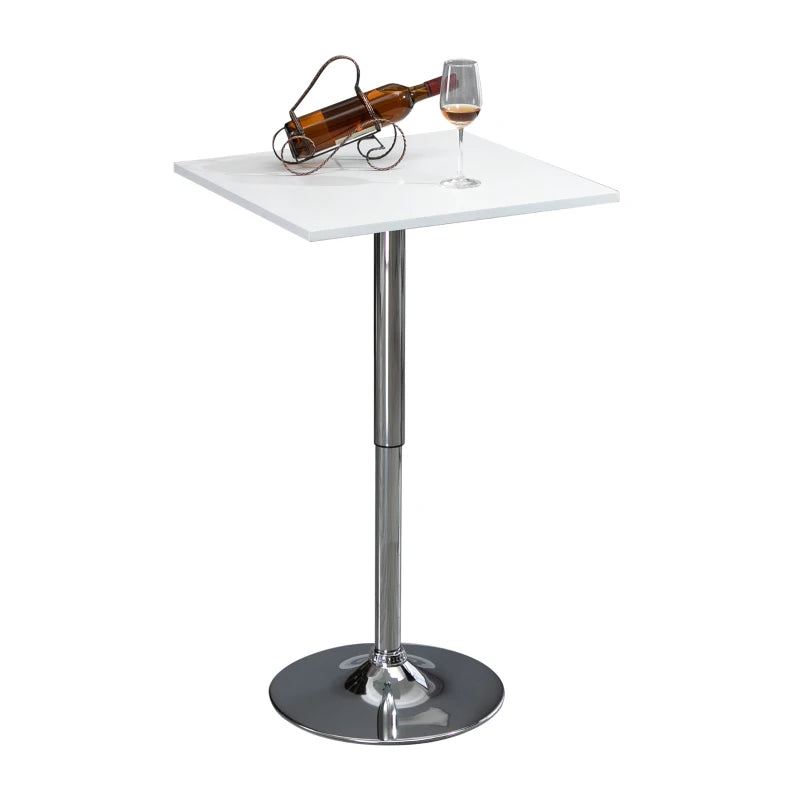 Nancy's Montegalda Bartafel - Hoge Tafel - Statafel - Wit / Zilver - Ø 60 cm
