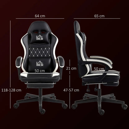 Nancy's Orvinio Gamingstoel - Gamestoel - Bureaustoel - Ergonomisch - Zwart / Wit