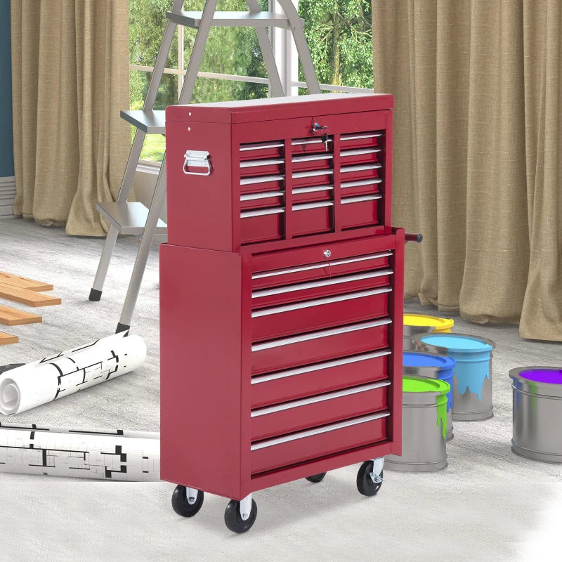 Nancy's Narcao Werkplaatswagen - Gereedschapswagen - Gereedschapskist - Rood - Staal - ± 60 x 35 x 115 cm