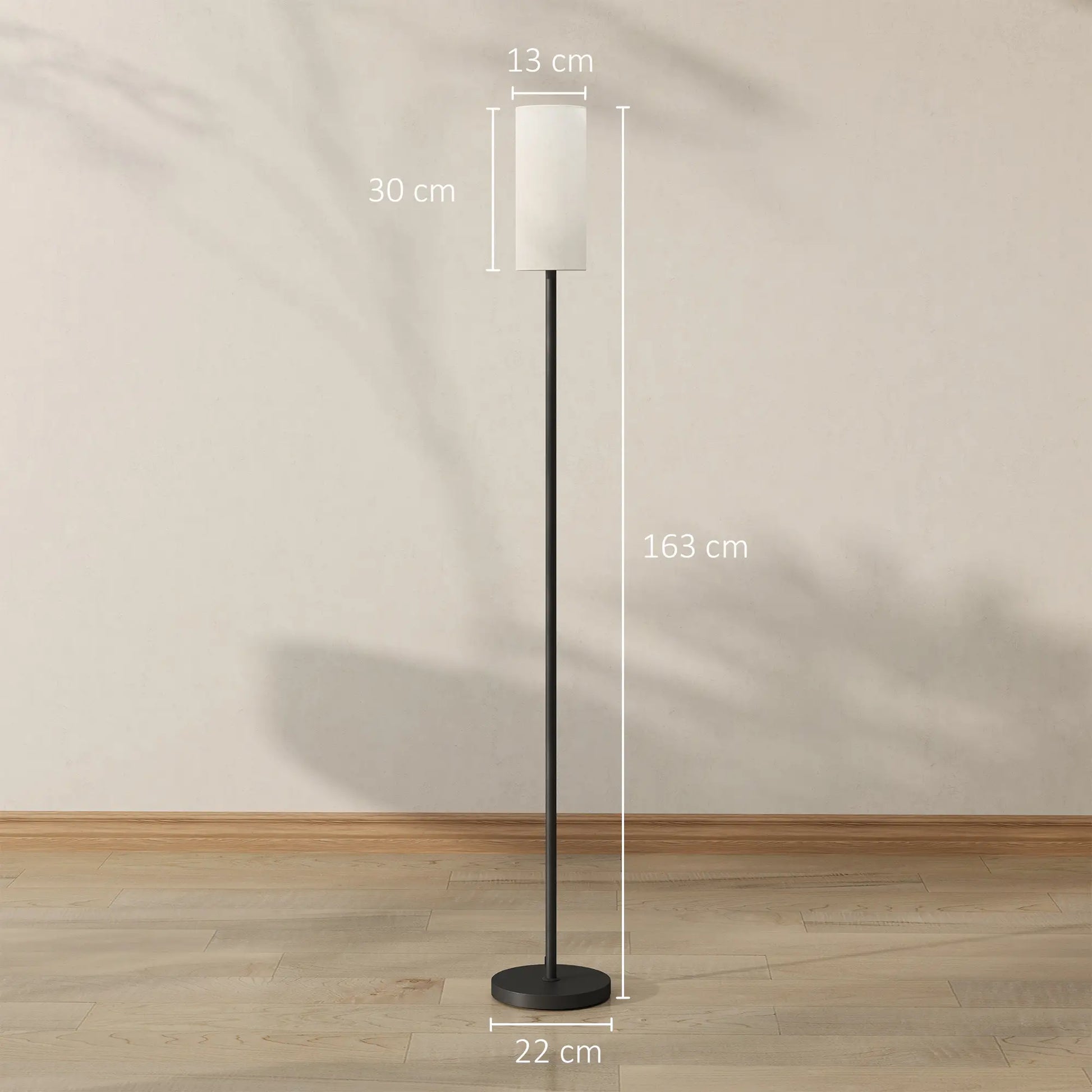Nancy's Godiasco Vloerlamp - Staande Lamp - Voetschakelaar - Zwart / Wit