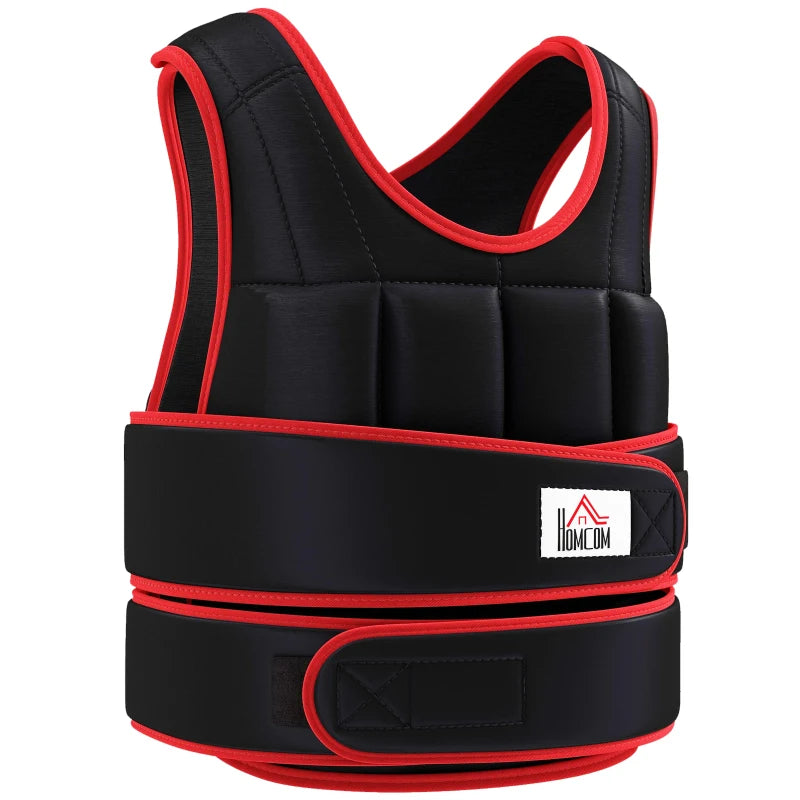 Nancy's Bagnoli Gewichtsvest - Trainingsvest - Gewichtgilet - Vest voor Krachttraining - Zwart / Rood - 20 KG