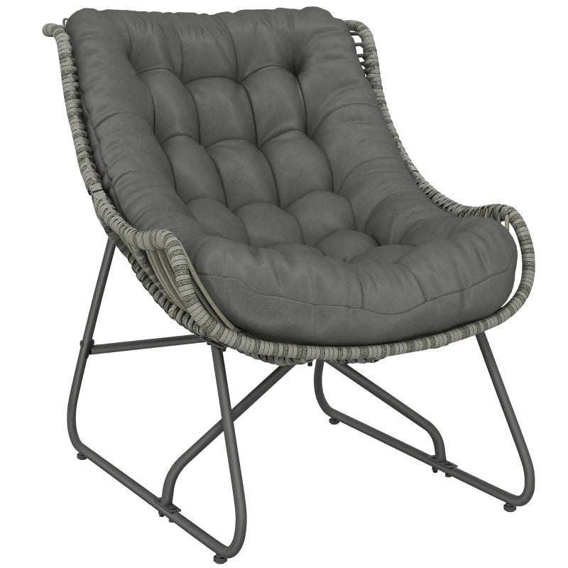 Nancy's Sambuco Loungestoel - Buitenstoel - Tuinstoel - Rotan - ± 75 x 100 x 90 cm
