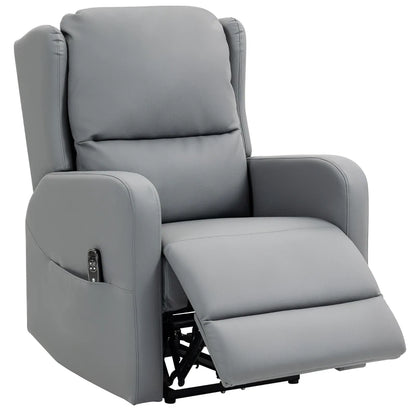 Nancy's Nosellari Massagestoel - Relaxfauteuil - 3D Kneedmassage - Elektrisch verstelbaar - Grijs - Leer